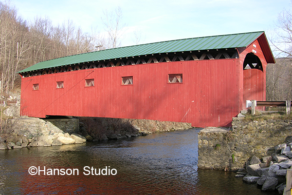 Arlington, VT - Arlington Bridge - Side - Spring